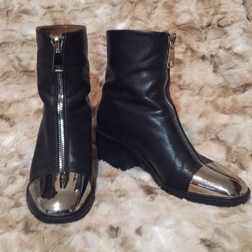 Alexander Wang Leather Moto boots